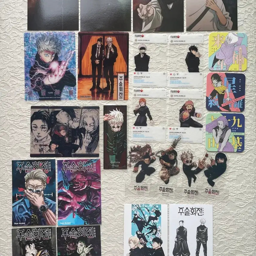 [BUNJANG] Jujutsu Kaisen Manga Merchandise Bundle Postcard &amp; Photocard Set / 주술회전 만화책 특전 등등 일괄 양면엽서 포토카드