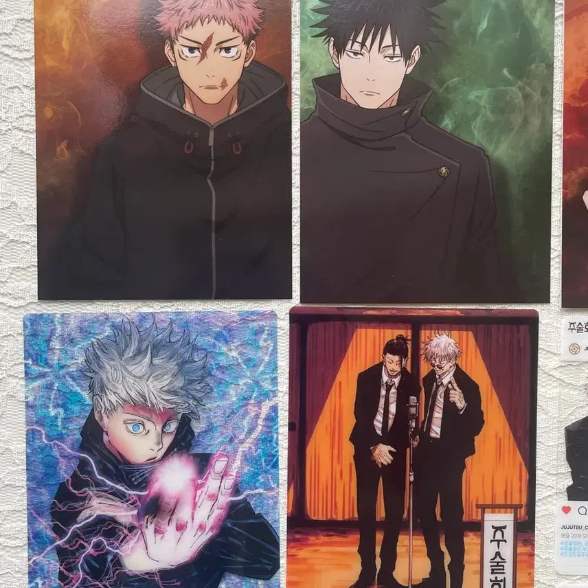 [BUNJANG] Jujutsu Kaisen Manga Merchandise Bundle Postcard &amp; Photocard Set / 주술회전 만화책 특전 등등 일괄 양면엽서 포토카드