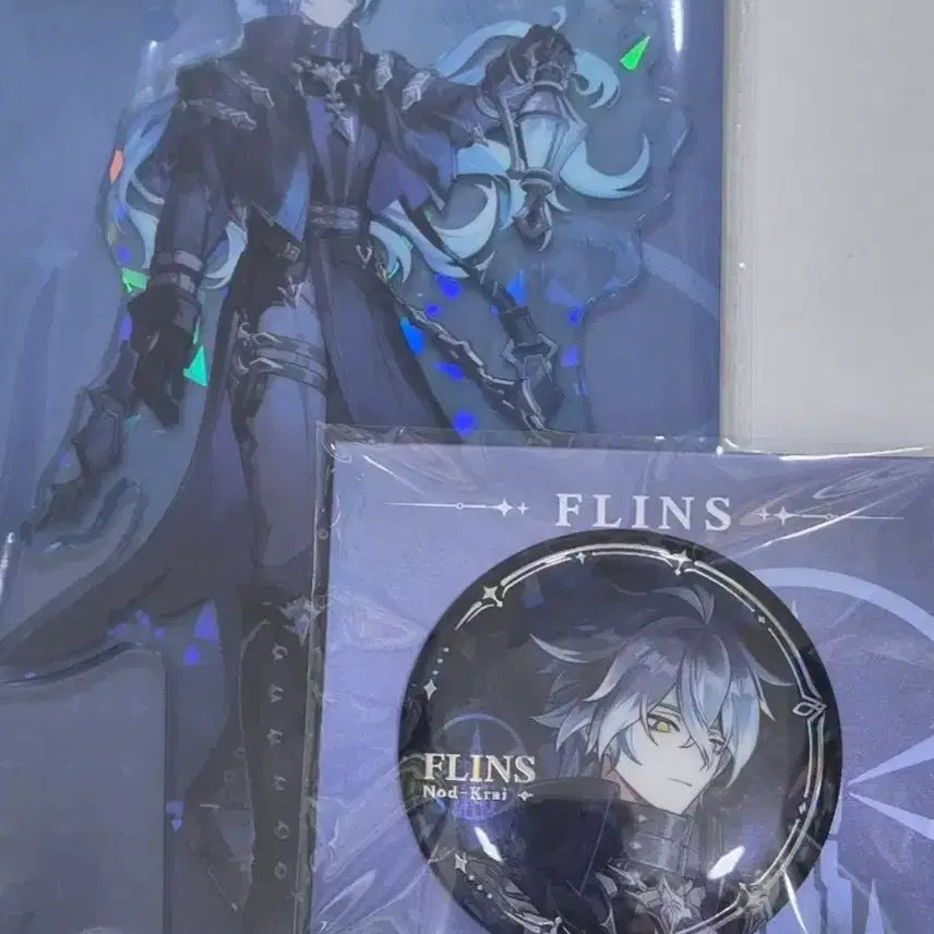 [BUNJANG] Genshin Impact Nodcraft Prinz Acrylic Stand + Can Badge Set / 원신 노드크라이 플린스 아크릴 스탠드 + 캔뱃지