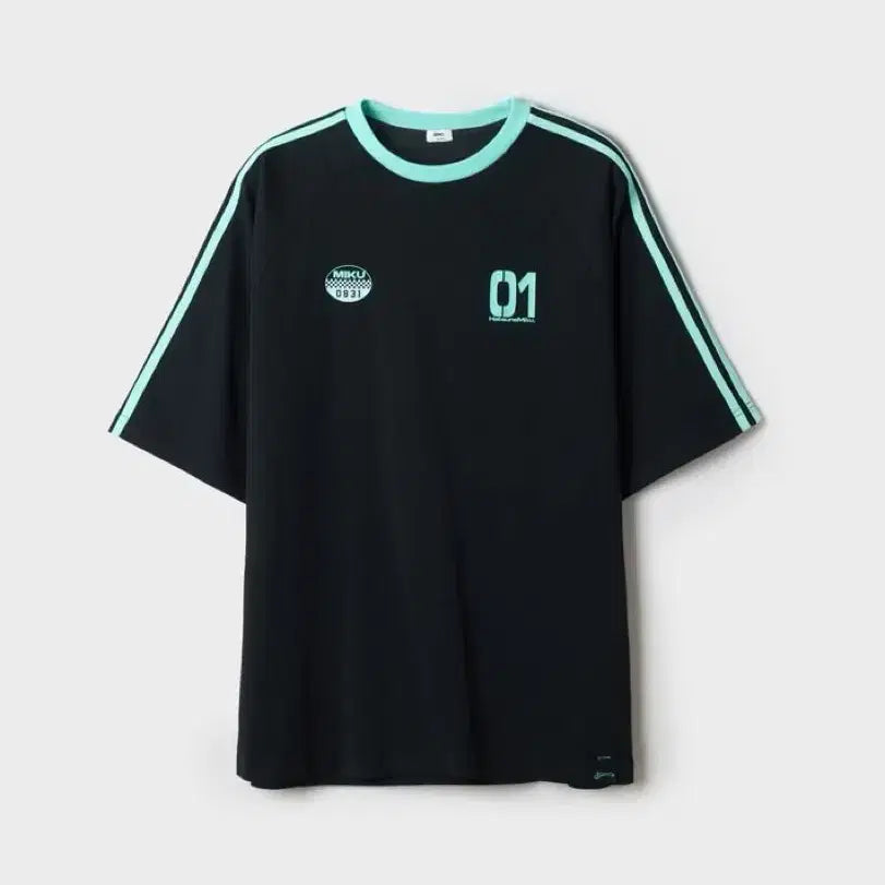 [BUNJANG] SPAO x Hatsune Miku Colorblock Short Sleeve T-Shirt (L) with Photocard / 하츠네 미쿠 스파오 배색 반팔 티셔츠 L (포토카드 포함)