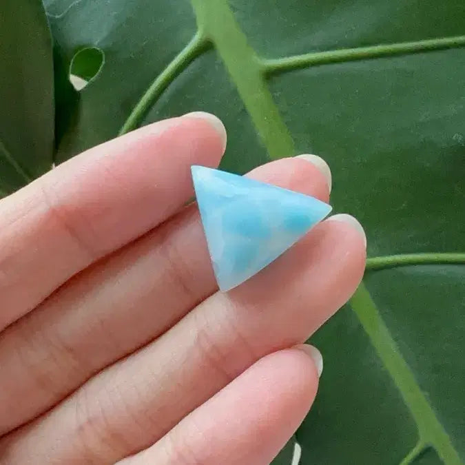 [BUNJANG] AAA+ Grade Larimar Triangle Cabochon / [천연원석] 라리마 삼각형 캐보션 AAA+등급| Larimar