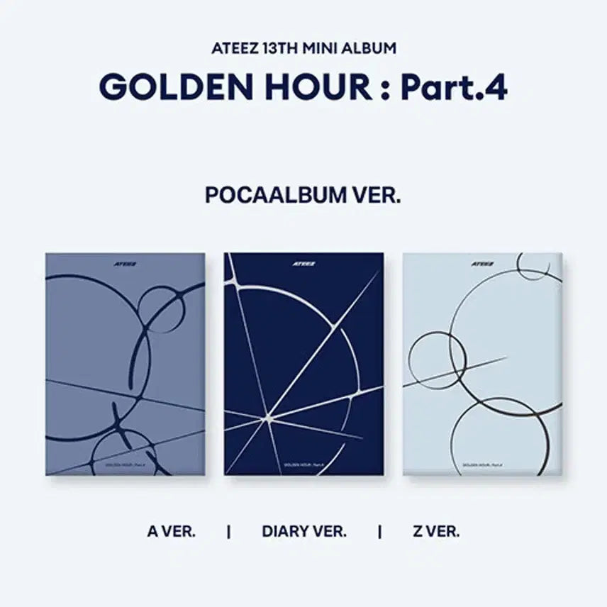 [BUNJANG] ATEEZ Golden Hour 4 Photocard Album Set (Sealed) / 미개봉 세트)에이티즈 골든아워 4 포카앨범