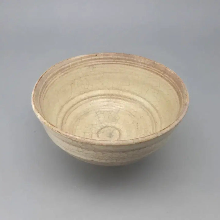 [BUNJANG] Unsigned Buncheong Ware "Bandumbeong" Guiyal-Pattern Tea Bowl (Dawan) / 골동품 도자기 작가미상 분청사기 반덤벙 귀얄문 다완
