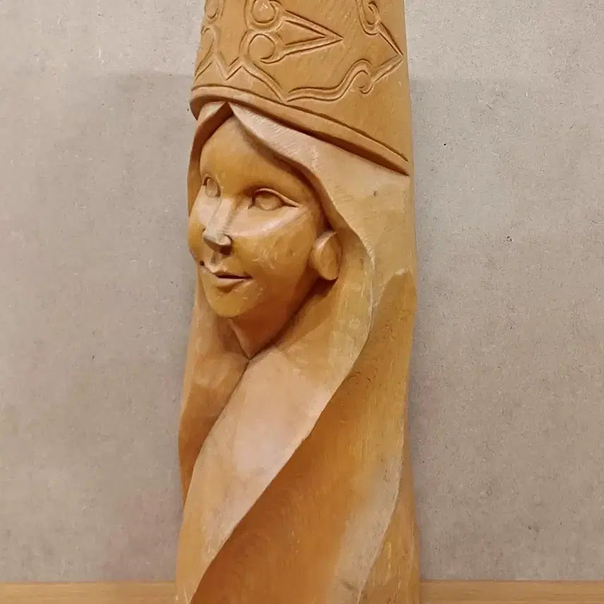 [BUNJANG] Woman Portrait Wooden Sculpture / 여인 초상 목조각상 작품