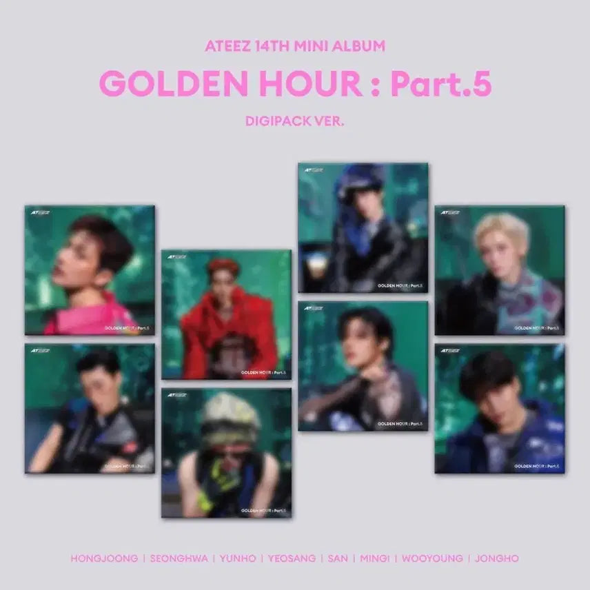 [BUNJANG] Ateez Golden Hour: Part. 5 Digipack Album (Sealed Set) / 미개봉 5세트)에이티즈 골든아워 5 디지팩 앨범 ateez unopened digipack