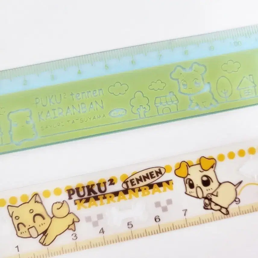 [BUNJANG] Pukupuku Natural Review Plan Template Ruler Set / 고전 푸쿠푸쿠 천연회람판 템플릿 자 2P