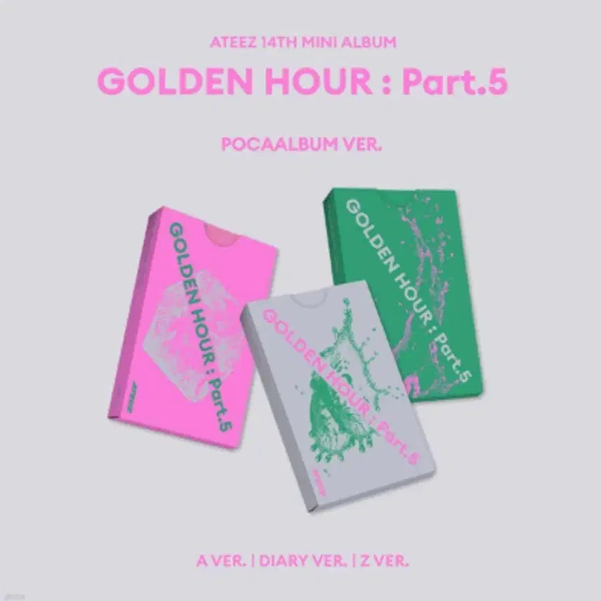 [BUNJANG] Ateez Golden Hour 5 Photocard Album (Unsealed) / 미개봉 5세트)에이티즈 골든아워 5 포카앨범 ateez unopened pocaalbum