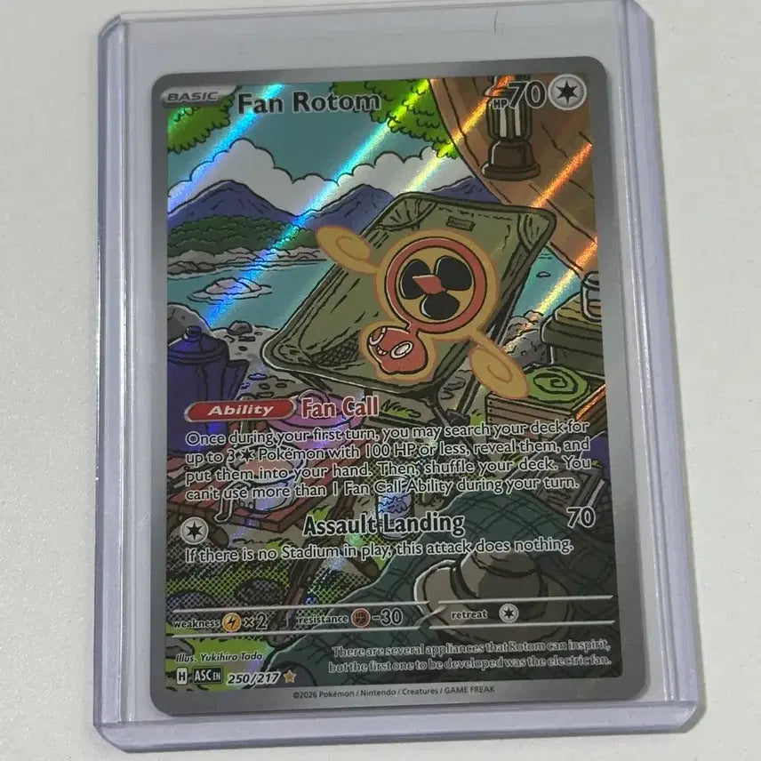 [BUNJANG] Fan Rotom IR 250/217 Ascended Heroes North American Pokémon Card / 스핀 로토무 IR 어센디드 히어로즈 Fan Rotom 250/217 북미 카드 포켓몬