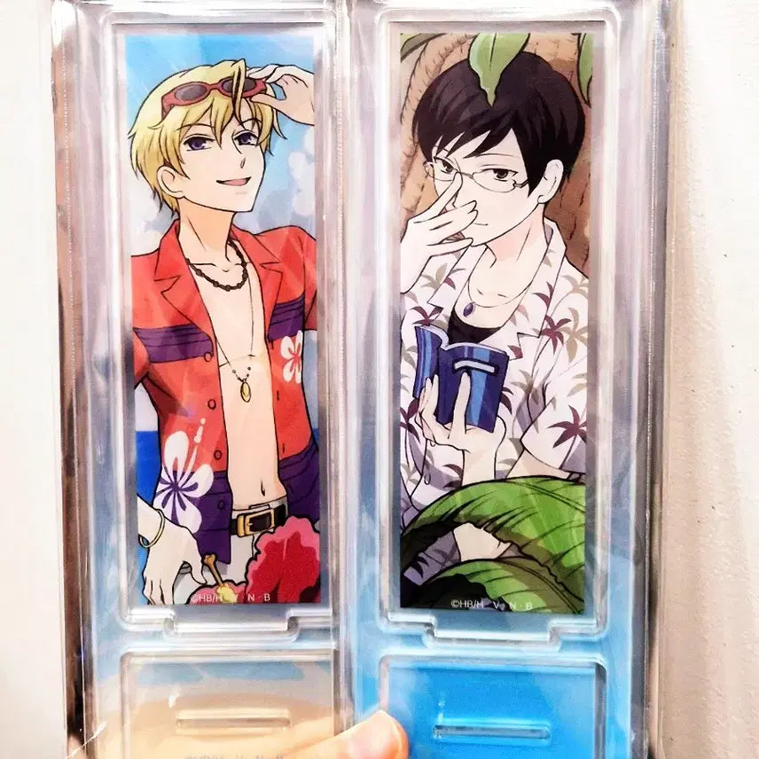 [BUNJANG] Ouran High School Host Club Tamaki Kyoya Beach Acrylic Stand Set / (새상품) 오란고교호스트부 오란고교사교클럽 타마키 쿄우야 해변 수영복 아크릴스탠드 2종 일괄