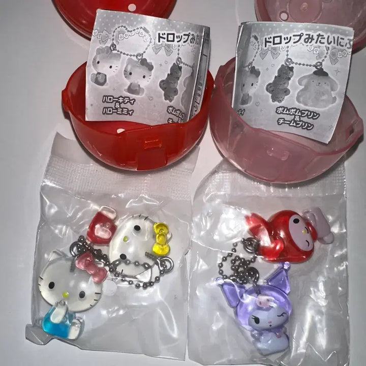 [BUNJANG] Sanrio Characters Nakayoshi Drop Charm Gacha Set - Hello Kitty, My Melody / (일괄) 산리오 캐릭터즈 나카요시 드롭 참 가챠 헬로키티 마이멜로디