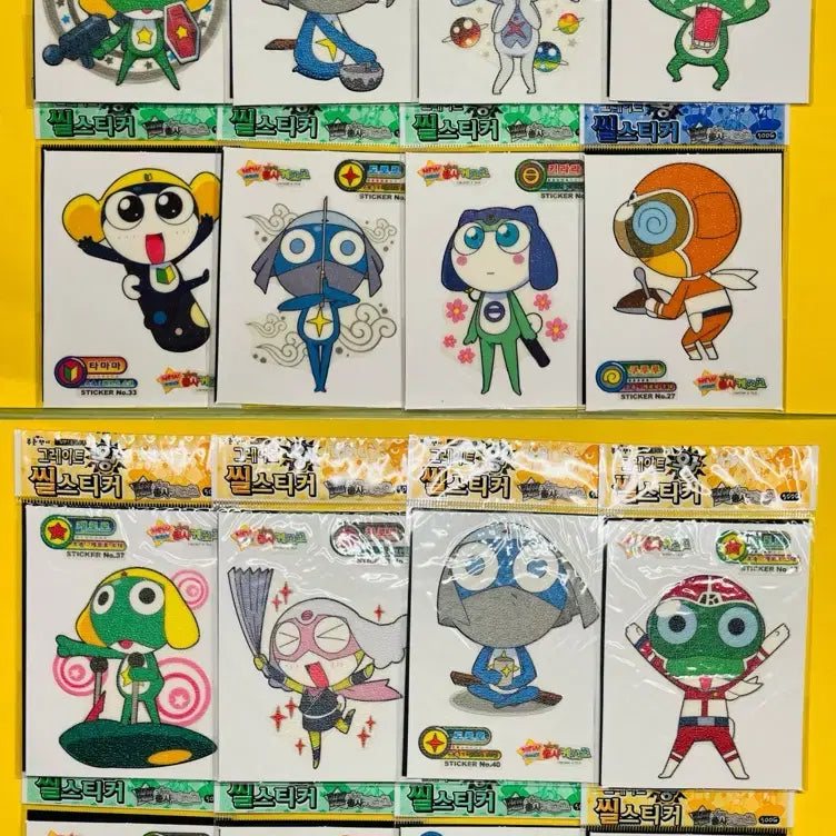 [BUNJANG] Keroro Lenticular Corotto Acrylic Tunique Keychain Coaster Can Badge Sticker Bundle / 케로로 렌티큘러 코롯토 아크릴 투니크 키링 코스터 캔뱃지 띠부씰