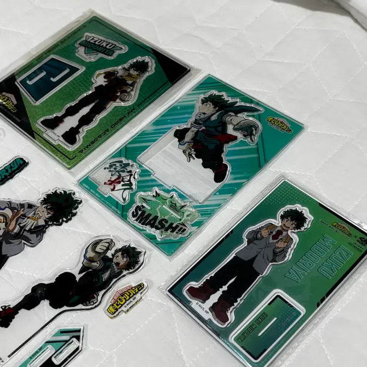 [BUNJANG] My Hero Academia Izuku Midoriya Acrylic Stand Bundle Set / 히로아카 나히아 미도리야 이즈쿠 아크릴 스탠드 6개 일괄
