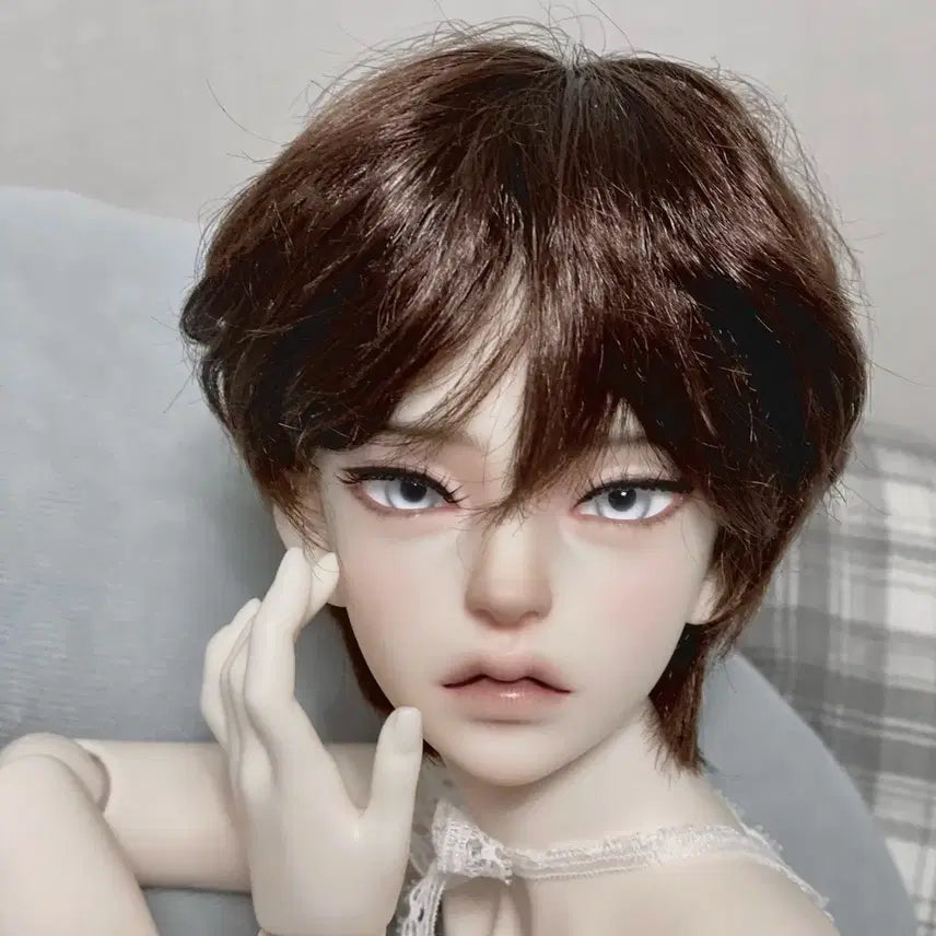 [BUNJANG] L-Doll Lim (65cm) White Skin Head with Withdoll Eyes &amp; Lunablanc Roche Cut Wig / 르문 림(65급, sd17) 미백 헤드(+위드돌 안구&amp;루나블랑 로쉐컷)