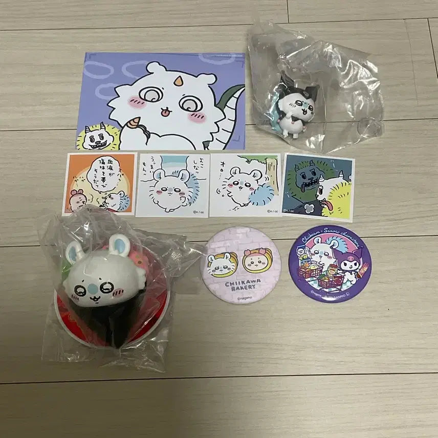 [BUNJANG] Chiikawa Sushi Pop-up Exclusive Momonga &amp; Shisa Set / 치이카와 먼작귀 스시 팝업 판매&amp;교환 모몽가 치이하치 시사 랏코 모몽가 세트