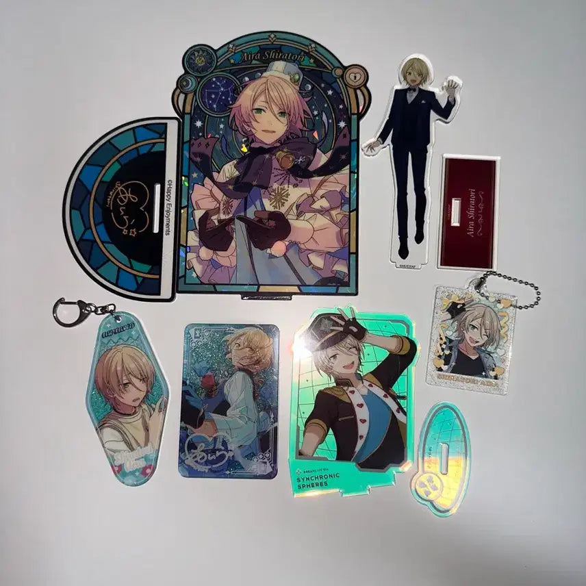 [BUNJANG] Ensemble Stars!! Shira토리 Aira Acrylic Stand &amp; Keychain Bundle Set / 앙스타 시라토리 아이라 아크릴 스탠드 키링 일괄
