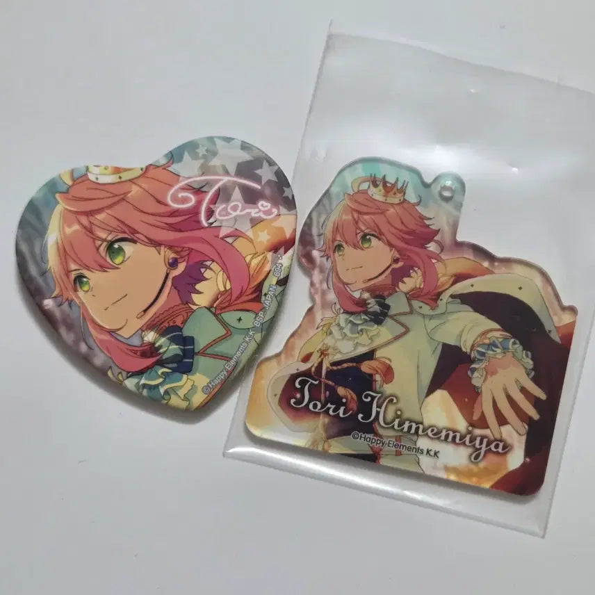 [BUNJANG] Ensemble Stars Himemiya Tori Heart Can Badge / 앙스타 히메미야 토리 하트 캔뱃지 판매 (덤도있어요)