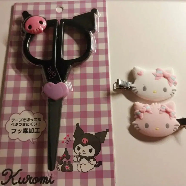[BUNJANG] Sanrio Kuromi &amp; Hello Kitty Hair Pins Bundle Set / (일괄)산리오 쿠로미 가위 헬로키티 플루토 머리핀