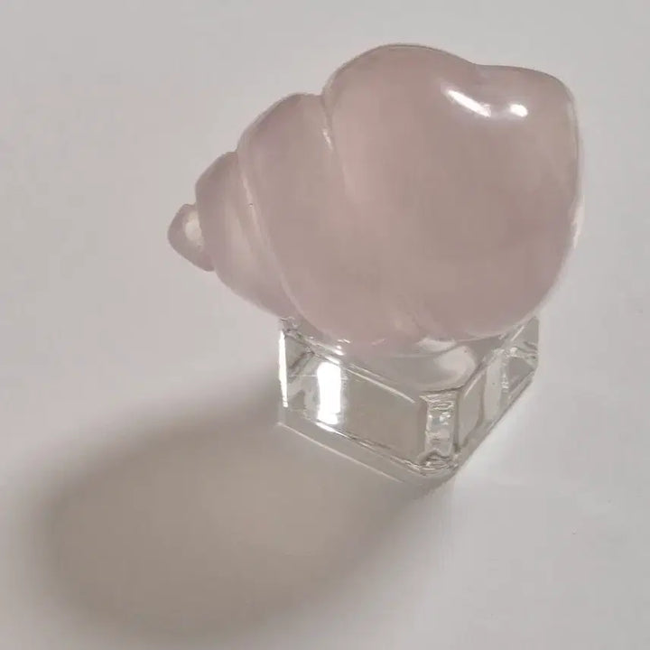 [BUNJANG] Natural Rose Quartz Shell Carving Interior Object / 스타 젤리 로즈쿼츠 기라솔 소라 카빙 천연 원석 조개 장미수정 인테리어 오브제 소품 선물 광물