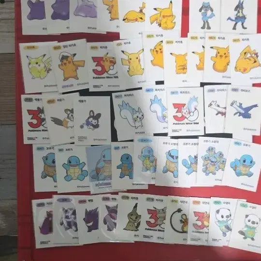 [BUNJANG] Pokemon Sticker Collection - Popular Seals (Ditto, Lucario, Pikachu) / 포켓몬 띠부씰 변신메타몽루카리오피카츄등 인기씰