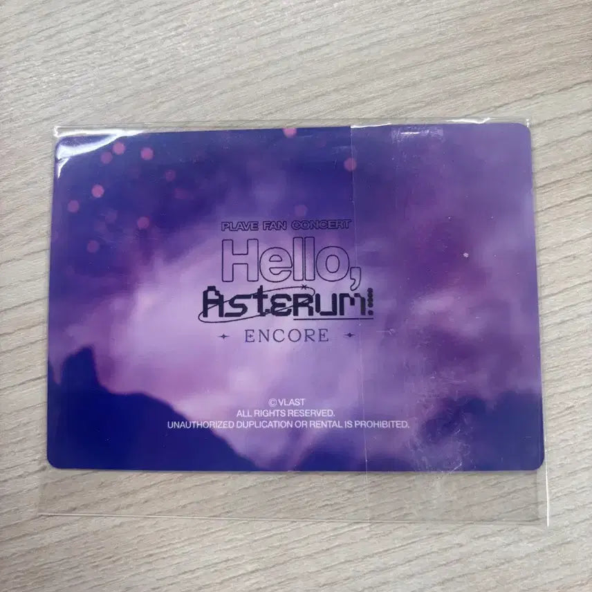 [BUNJANG] Playve Hello Asterum Encore Concert Official Big Photocard (Sealed) / 미개봉) 플레이브 콘서트 특전 빅포카 헬로아스테룸앙콘