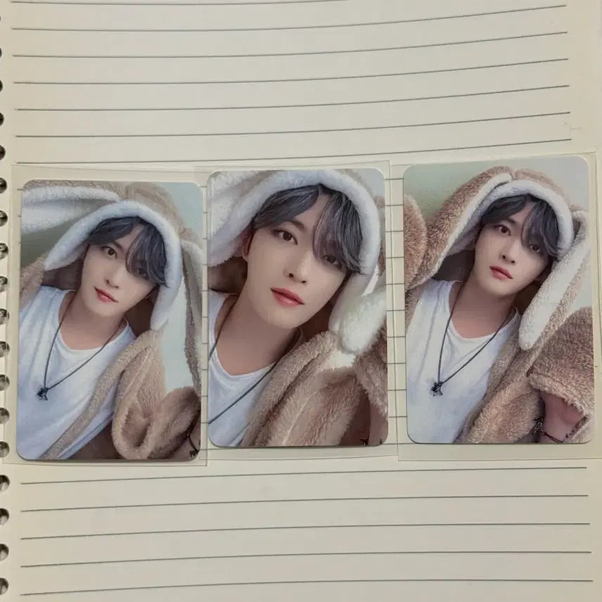 [BUNJANG] Kim Jaejoong Flower Garden Helra Rabbit Blanket Photocard Set / 김재중 플라워가든 헬라 토끼담요 포카 세트