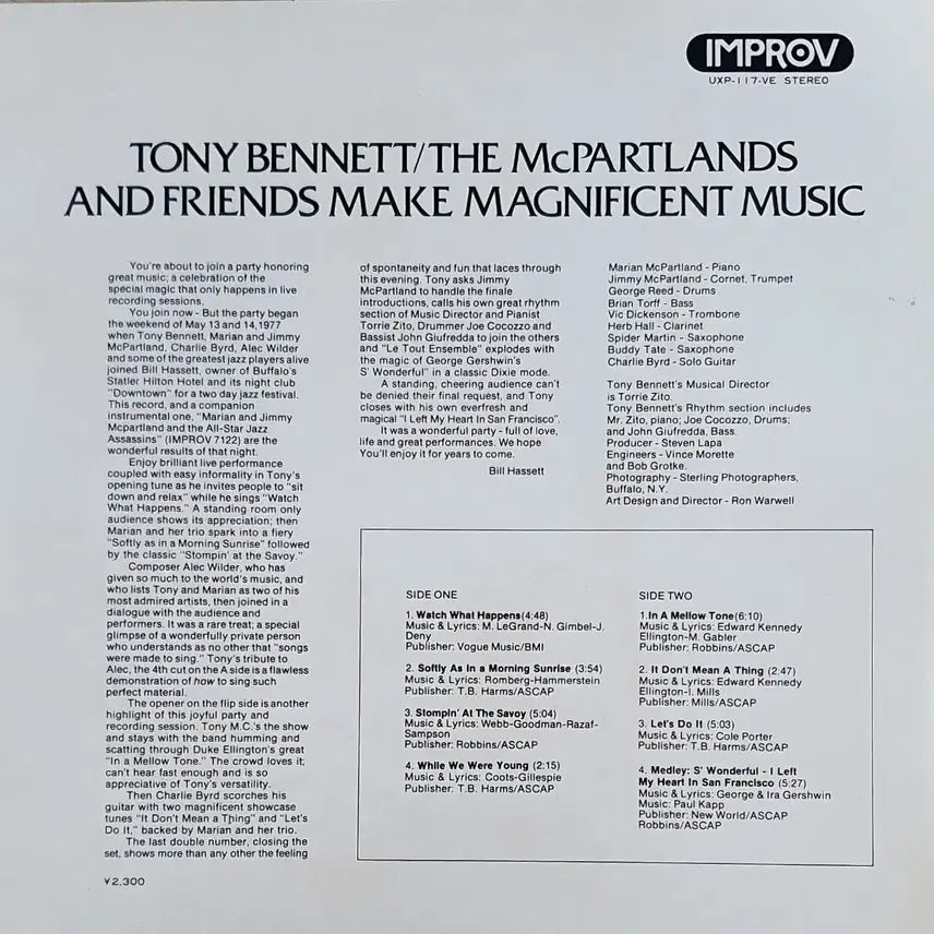 [BUNJANG] Tony Bennett Live at Statler Hilton Hotel LP / LP ㅡ [JAZZ] TONNY BENNETT  / 수입 째즈명반