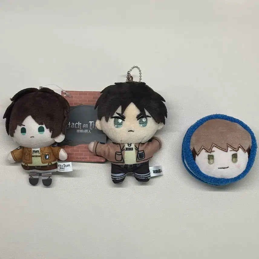 [BUNJANG] Attack on Titan Eren Mascot Plush Keychain Set / [공식] 진격의거인 에렌 마스코트 인형 키링 누이 일괄