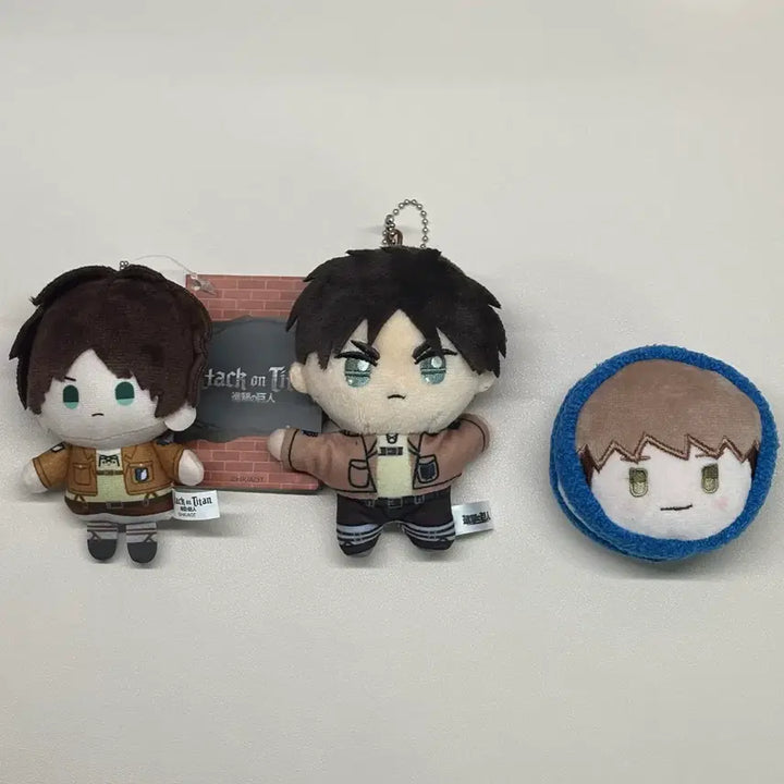 [BUNJANG] Attack on Titan Eren Mascot Plush Keychain Set / [공식] 진격의거인 에렌 마스코트 인형 키링 누이 일괄