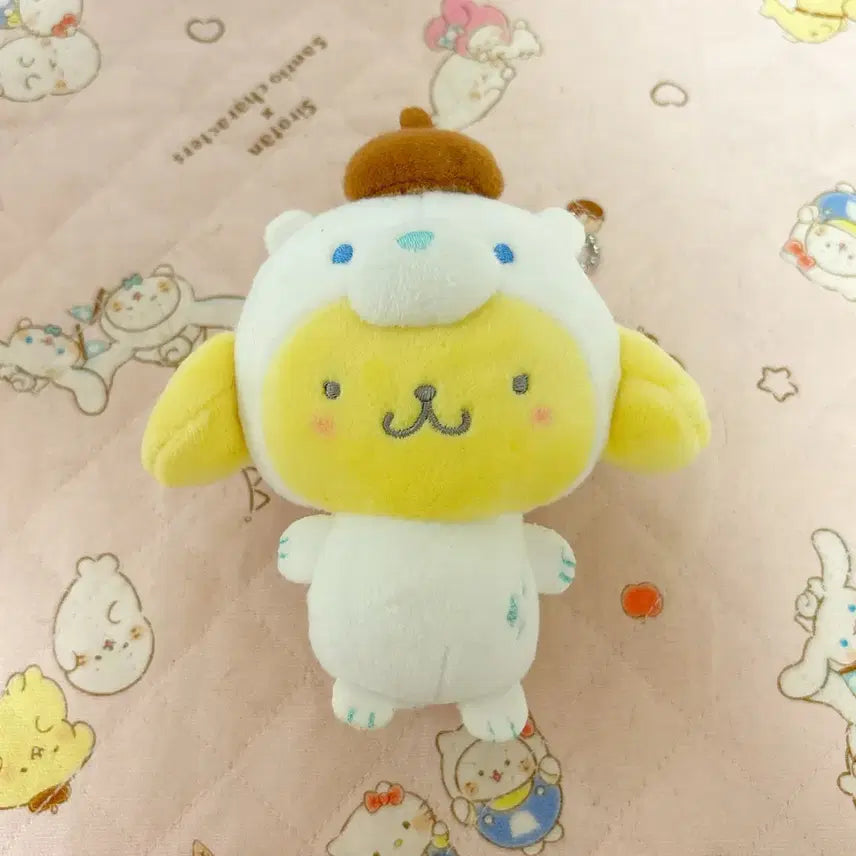 [BUNJANG] Pompompurin Otter Costume Plush Badge / 폼폼푸린 해달 코스튬 인형 뱃지