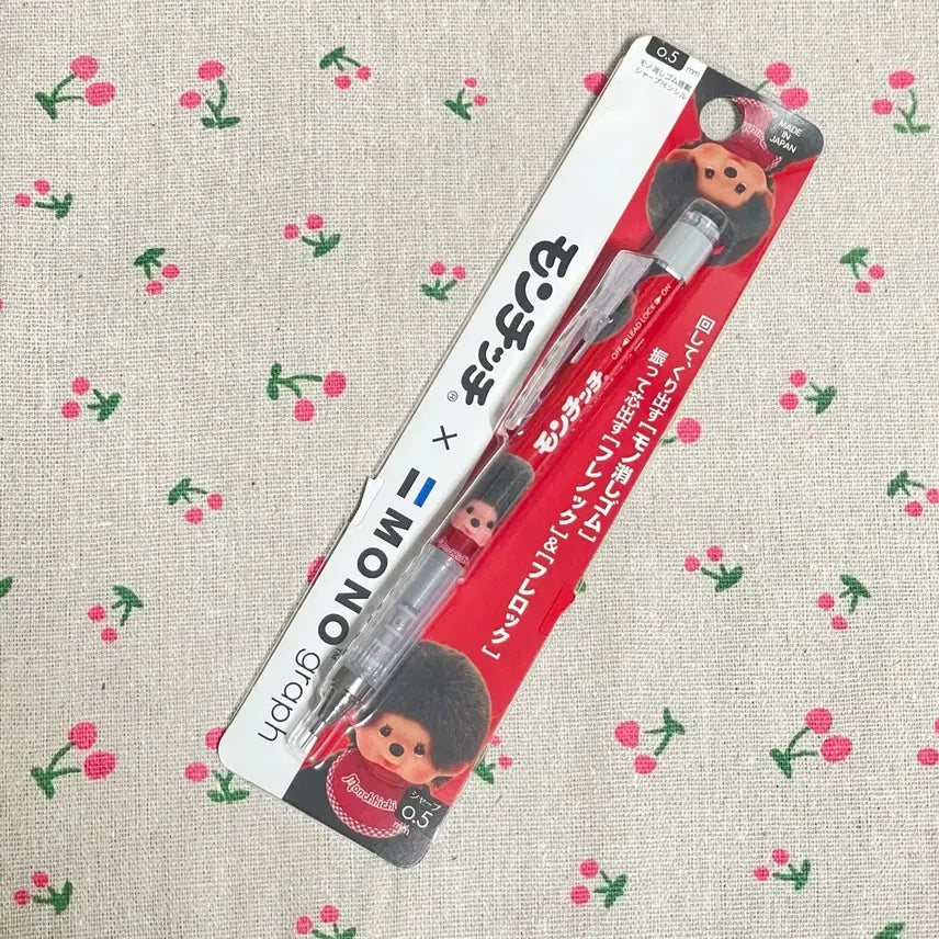 [BUNJANG] Monchhichi Monograph 0.5mm Mechanical Pencil - Red / 몬치치 모노그래프 0.5mm 학생 샤프 펜슬 레드