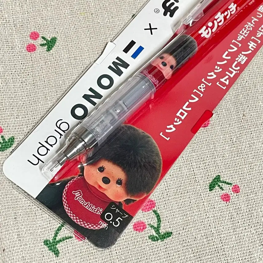 [BUNJANG] Monchhichi Monograph 0.5mm Mechanical Pencil - Red / 몬치치 모노그래프 0.5mm 학생 샤프 펜슬 레드