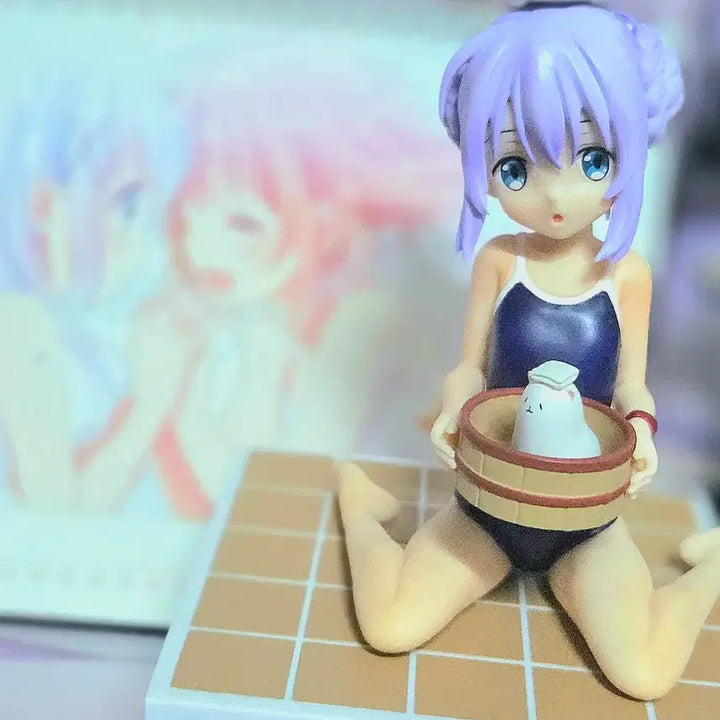 [BUNJANG] Is the Order a Rabbit? Chino Swimsuit Ver. Figure / 주문토끼 치노 피규어 수영복 스쿨미즈 주문은 토끼입니까?