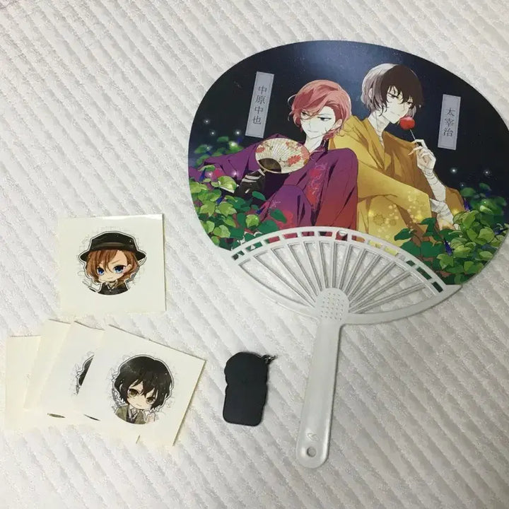 [BUNJANG] Bungo Stray Dogs Fan-Made Goods (Fan, Keychain, Stickers) / 문스독 비공굿(부채, 키링, 스티커)