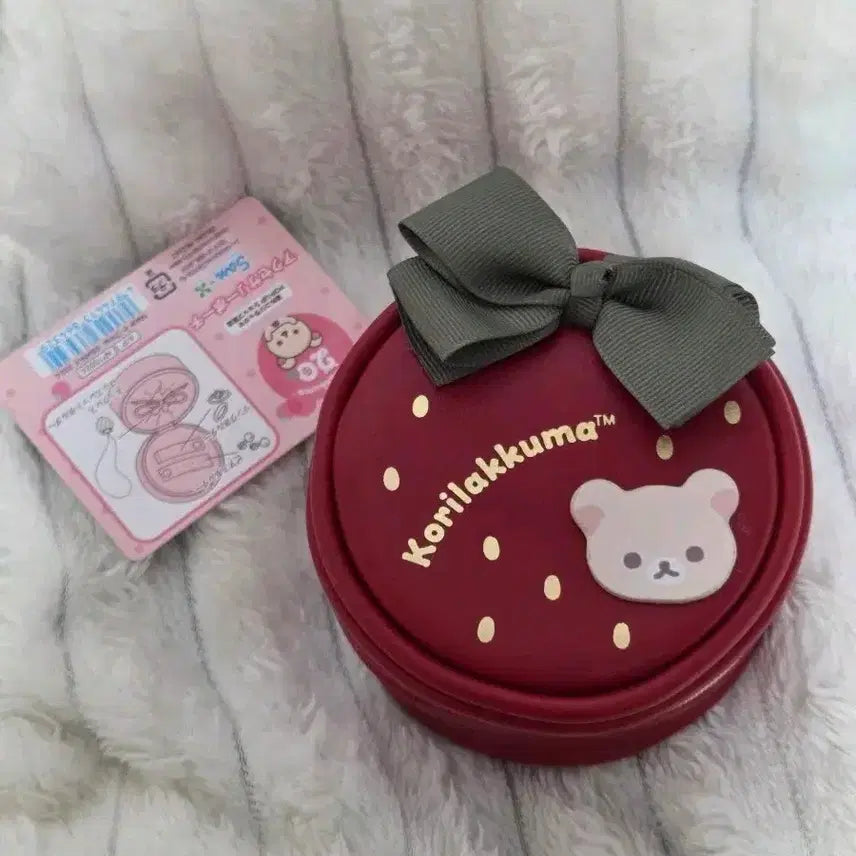 [BUNJANG] Rilakkuma Korilakkuma 20th Anniversary Accessory Pouch with Ribbon Detail / 코리락쿠마 20주년 악세사리 파우치