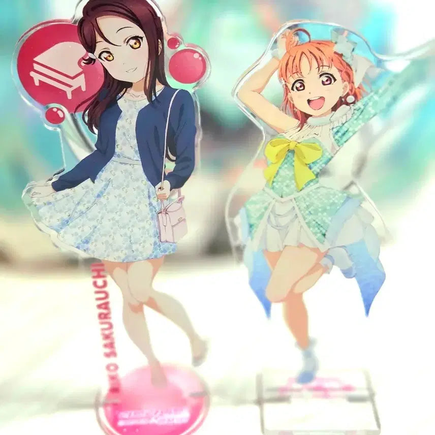 [BUNJANG] Love Live! Aqours Sakurauchi Riko &amp; Takami Chika Acrylic Stand Set / 러브라이브 아쿠아 아크릴 사쿠라우치리코 타카미치카(일괄)