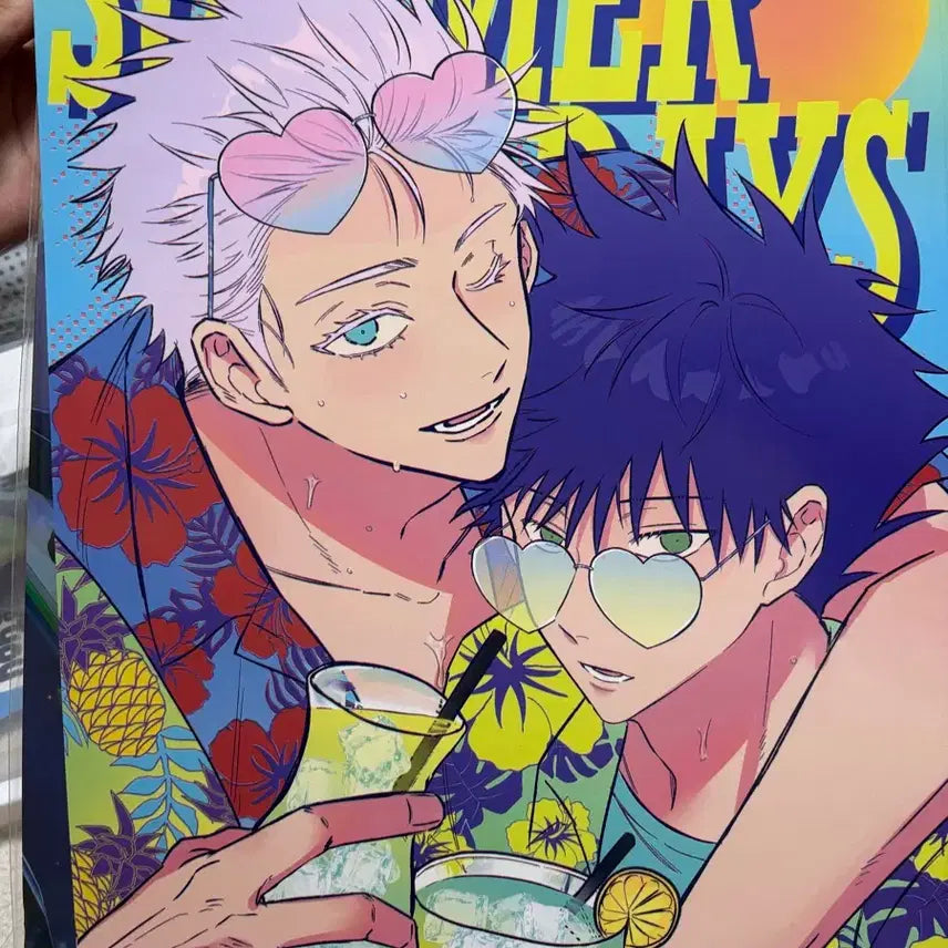 [BUNJANG] Jujutsu Kaisen Gojo x Geto Summer Illustration Poster / 주술회전 포스터 고죠후시