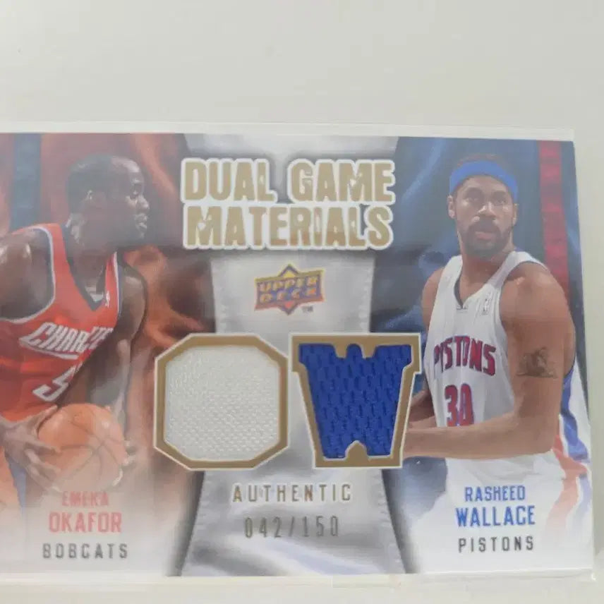 [BUNJANG] Ameka Okafor Rashid Wallace Dual Game Material Card Limited Edition / 어메카 오카포 라시드 월레스 듀얼 게임 메테리얼 카드