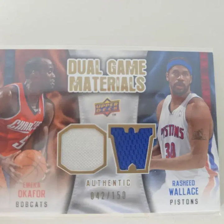 [BUNJANG] Ameka Okafor Rashid Wallace Dual Game Material Card Limited Edition / 어메카 오카포 라시드 월레스 듀얼 게임 메테리얼 카드