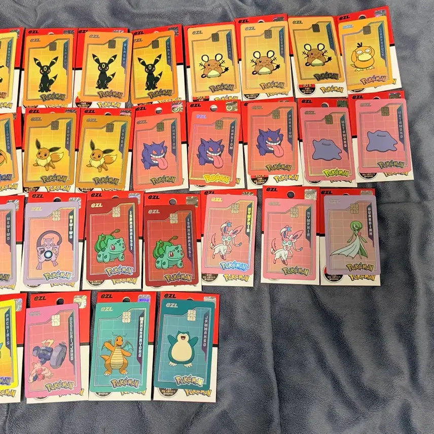[BUNJANG] Pokemon Transportation Cards - Pikachu, Ditto, Charizard, Mew, Mewtwo / 포켓몬 교통카드 피카츄 메타몽 리자몽 뮤 뮤츠 팝니다