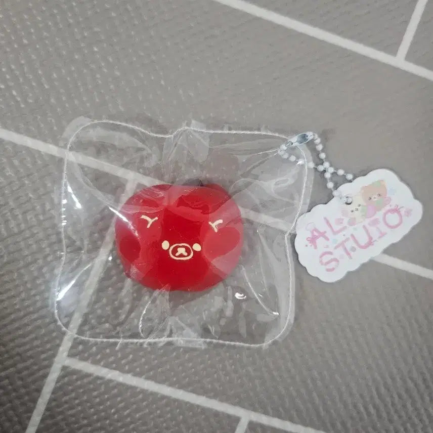 [BUNJANG] Rilakkuma Apple Mini Squishy Keychain / 리락사과미니말랑이 반택무료배송