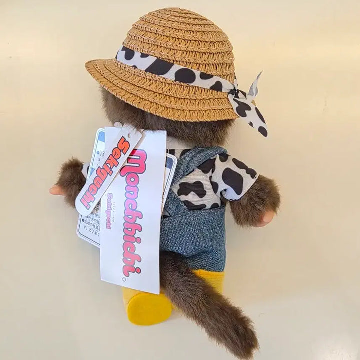 [BUNJANG] Yufuin Limited Goemon Farmer Monchhichi (Authentic) / 유후인  한정 고에몬 농부 몬치치(정품)