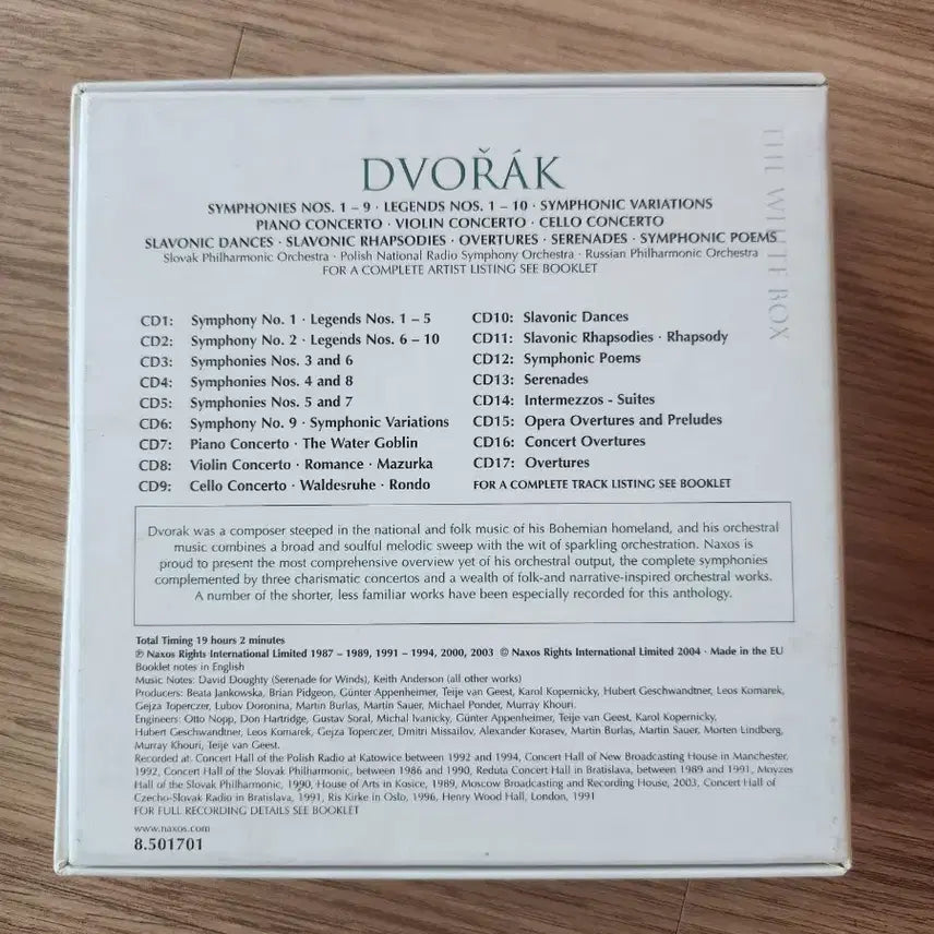 [BUNJANG] Naxos Dvorak Orchestral Complete Works 17CD Box Set / 낙소스 naxos 드보르작 관현악 전집 17CD 박스셋