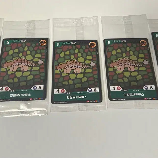 [BUNJANG] Jurassic TCG Ankylosaurus Promo Cards / 쥬라기tcg 안킬로사우루스 프로모