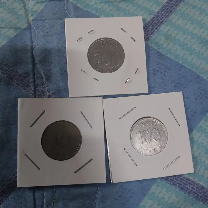[BUNJANG] Collection of Rare Year Coins (1997 500 Won, 1987 100 Won, 10 Won) / 1997년 500원, 1987년 100원, 10원 동전