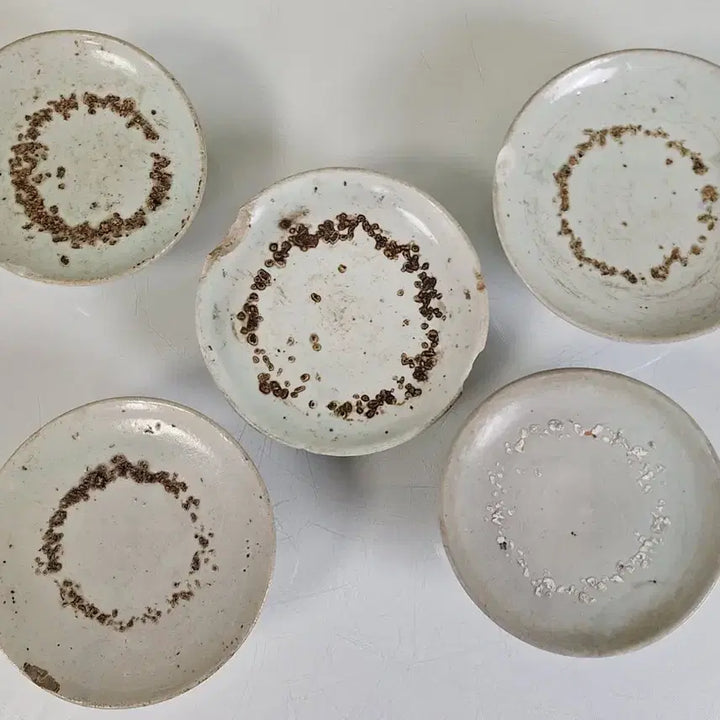 [BUNJANG] Joseon Dynasty White Porcelain Ritual Vessel Set (5 pieces) / 근대사 수집 자료 옛날 민속품 백자 도자기 제기 편대 5점