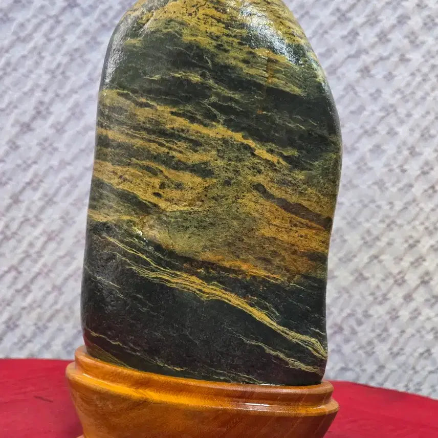 [BUNJANG] Socheongdo Sunset Stone Display Stone with Wooden Stand / 소청도 / 노을경석