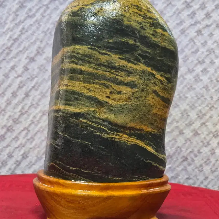 [BUNJANG] Socheongdo Sunset Stone Display Stone with Wooden Stand / 소청도 / 노을경석
