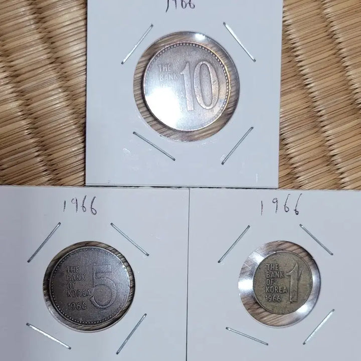 [BUNJANG] 1966 Bank of Korea 10 Won, 5 Won, 1 Won Coin Set / 1966년 한국은행 발행 주화 10원/5원/1원 세트