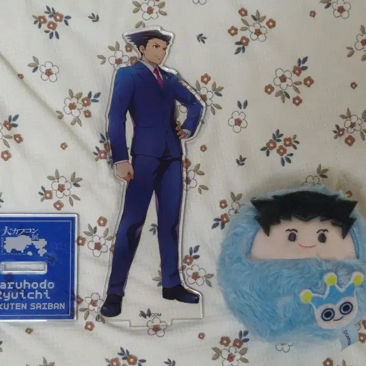 [BUNJANG] Ace Attorney Naruhodo Acrylic Stand &amp; Plush Bundle / 역전재판) 나루호도 아크릴스탠드,누이일괄판매합니다