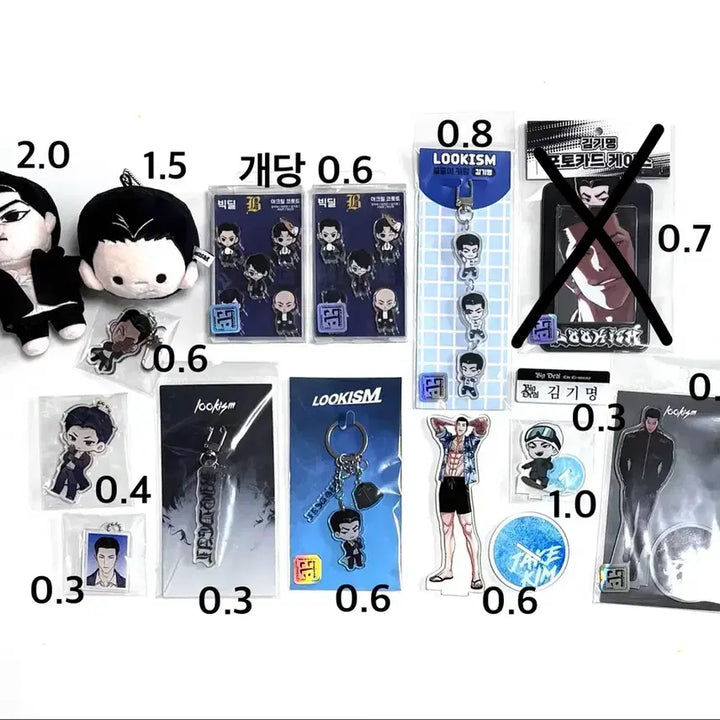 [BUNJANG] Lookism Kim Gi-myeong Acrylic Keyring, Corotto, Photocard Case, Name Tag / 외모지상주의 외지주 김기명 아크릴 키링 코롯토 비공식 명찰